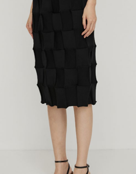 Skirt knit block black