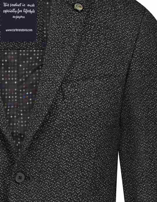 Black tweed wool blazer
