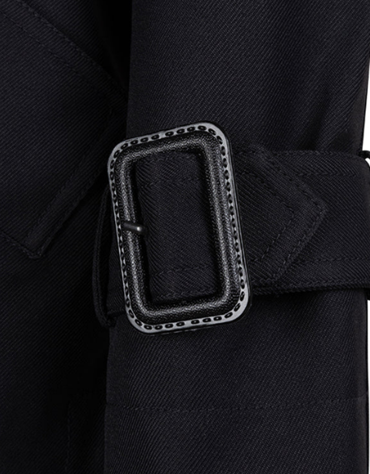 Luxury tailored poncho black