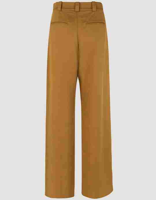 Ginger pants pleats golden olive