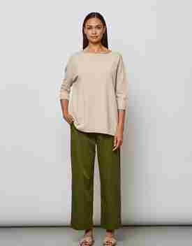 Wide trouser army green