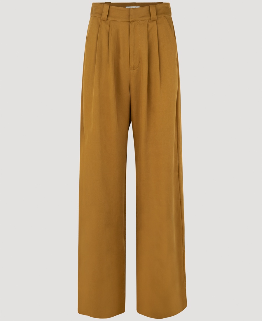 Ginger pants pleats golden olive