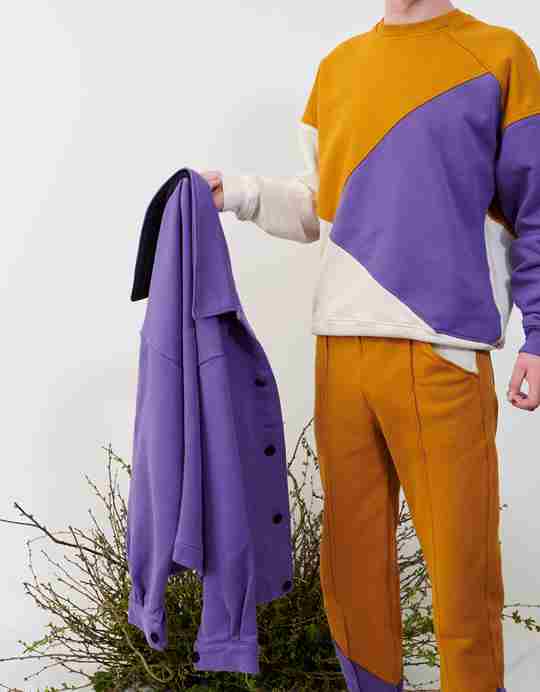 Unisex sweat jacket magnolia viola