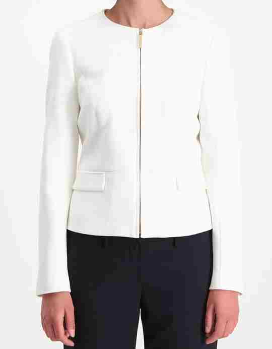 Blazer jacket zipper off white