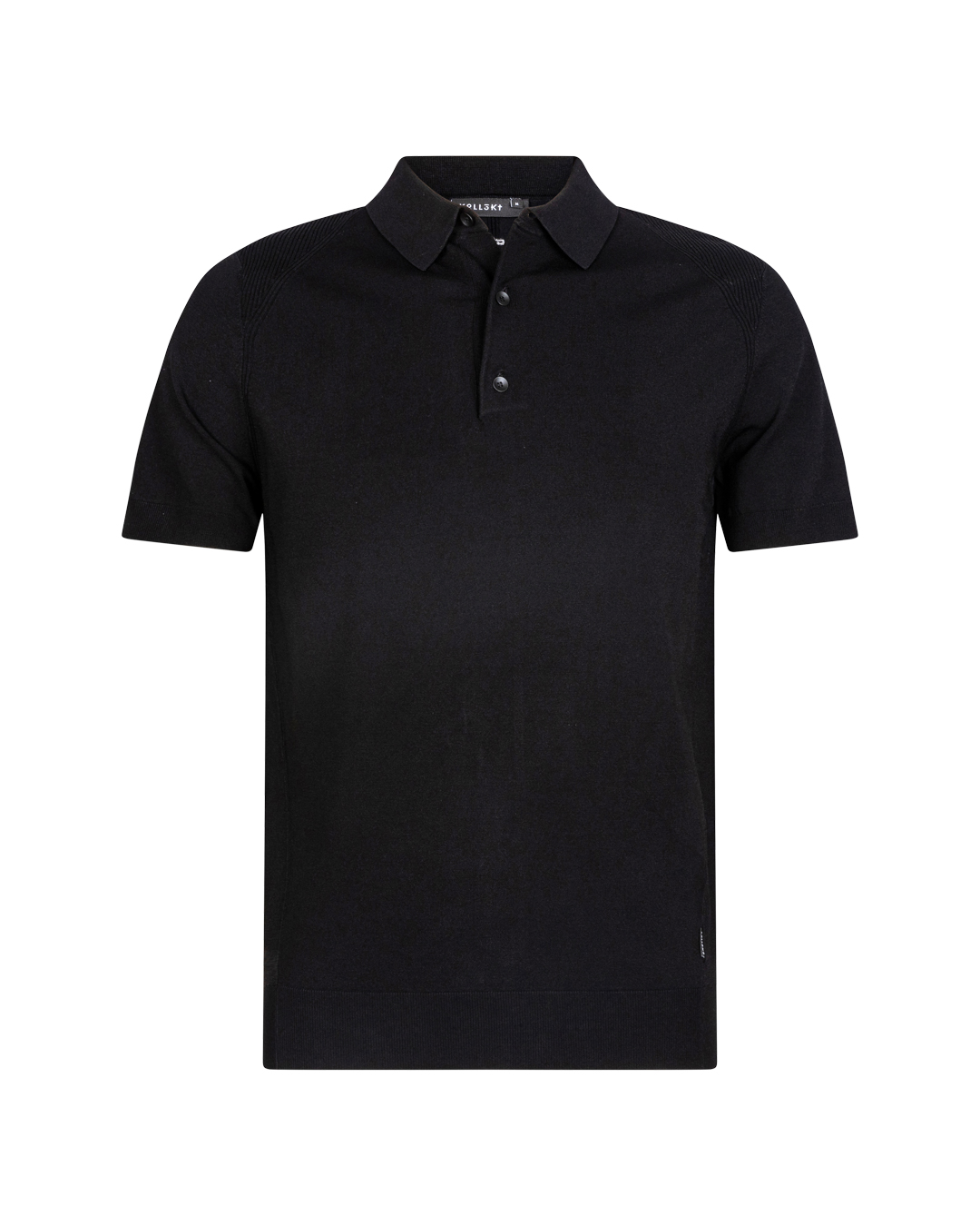 Lyocell knitted polo black