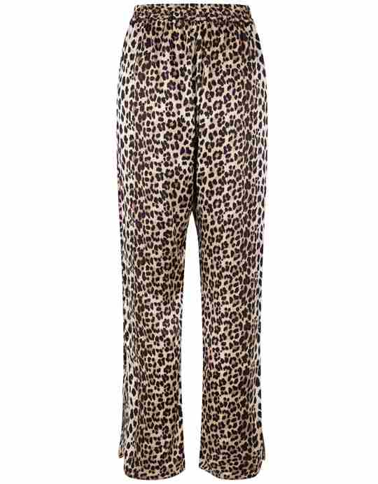 Hazel silk pants leopard