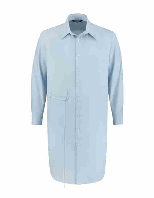Shirt dress blue cotton
