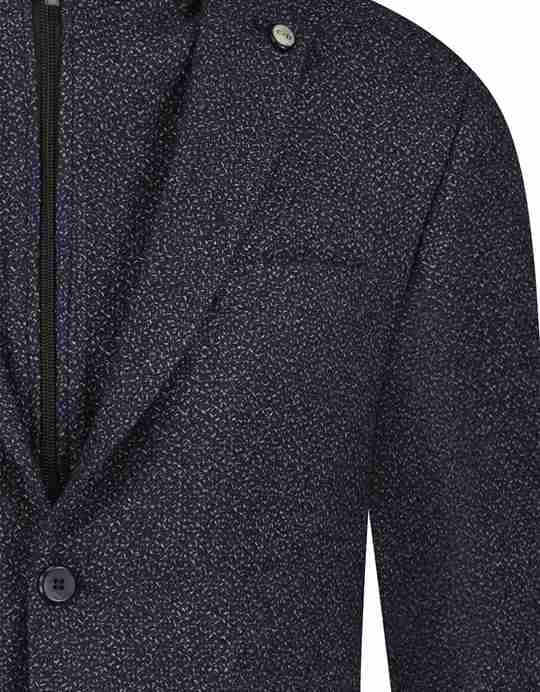 Blazer navy tweed with zipper closure