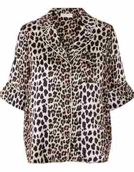 Hazel shirt leopard silk