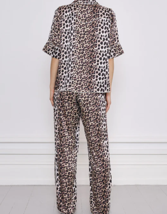 Hazel shirt leopard silk