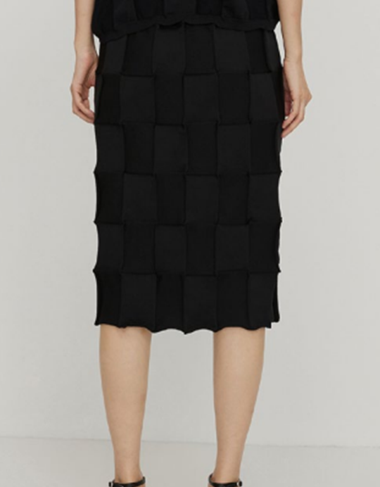 Skirt knit block black