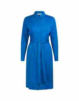 Belted dress tunic royal blue
