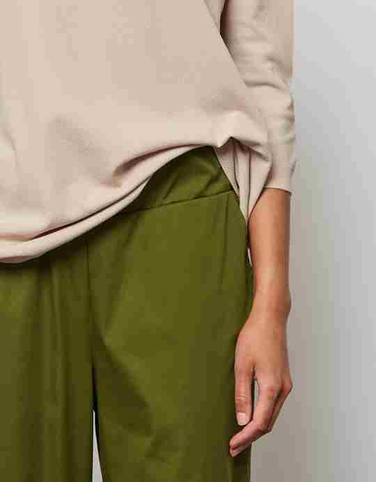 Wide trouser army green