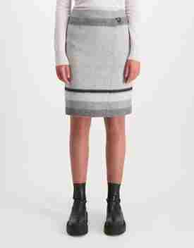 Grey wool pencil skirt