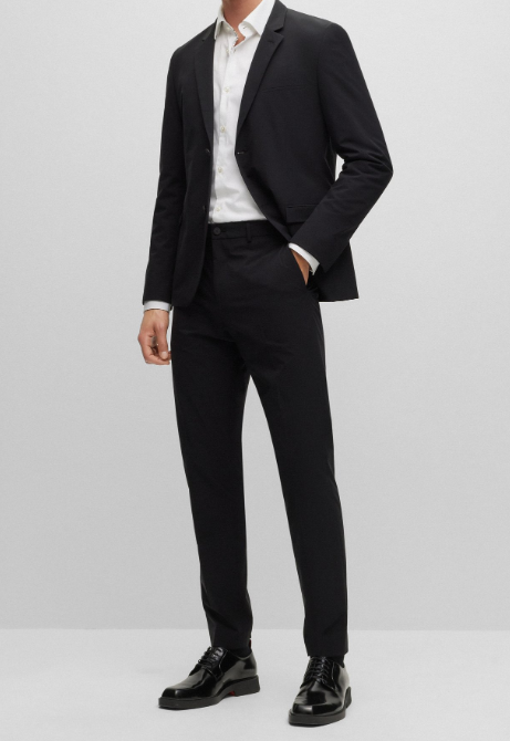 Basic suit single breasted black