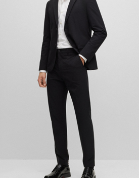 Basic suit single breasted black