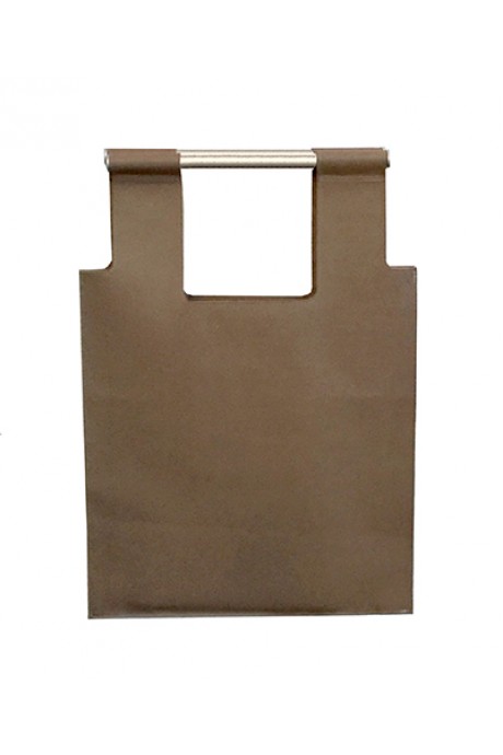 Handbag aluminium brown