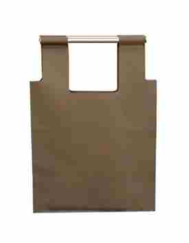 Handbag aluminium brown