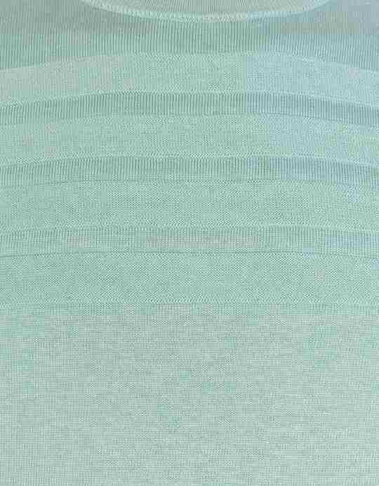 Fresh-sense Lyocell knitted Tee stripe dusty mint