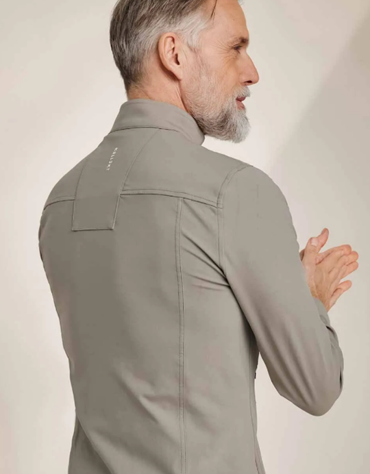 Hi-tech zipper shirt-jacket light olive