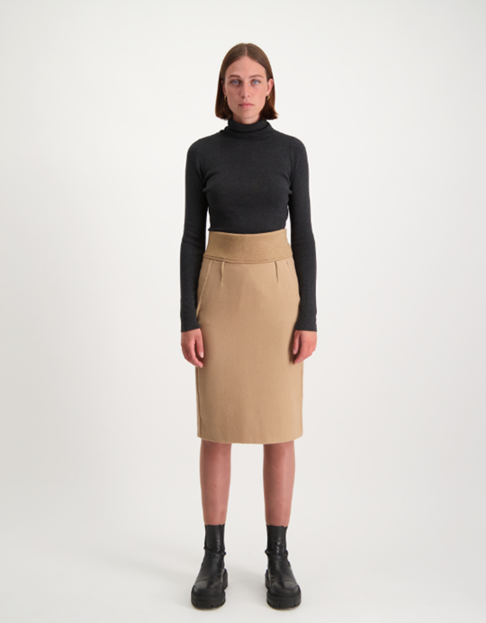 Long pencil skirt wool