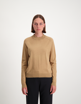 Turtle neck pull camel